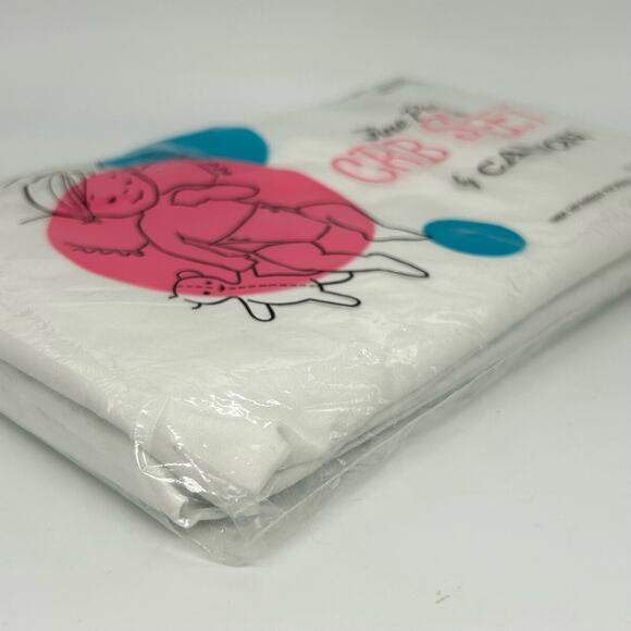 Vintage Cannon Crib FITTED Sheet Fine Percale White Sealed NEW Made in USA - Picture 7 of 11